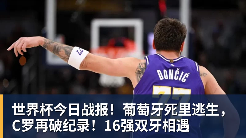 世界杯今日战报！葡萄牙死里逃生，C罗再破纪录！16强双牙相遇